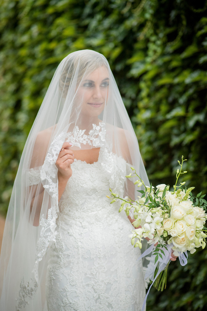 Bride in wedding dress, soft natural light