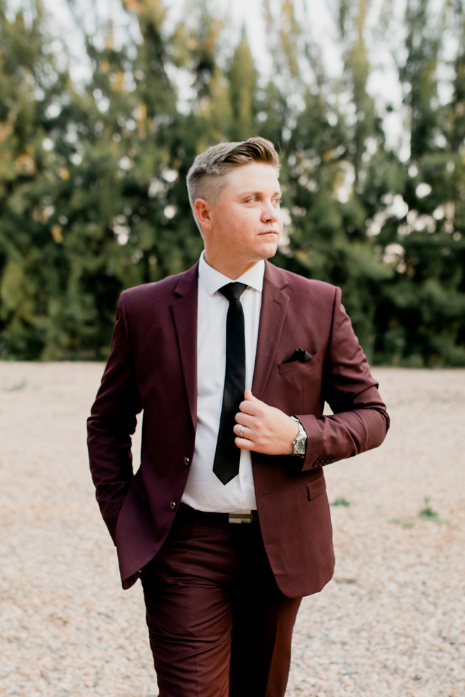 Wedding sunset portraits